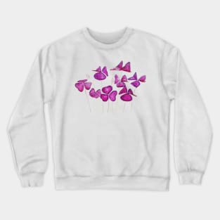 purple clover leaves Crewneck Sweatshirt